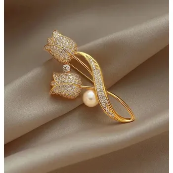 Brož Dámská brož s nádechem elegance | Luxusní brož, Ozdobná brož - XZ05