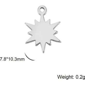Přívěsek Přívěsek na krk | šperk 5 ks - Ocel zářící hvězdy