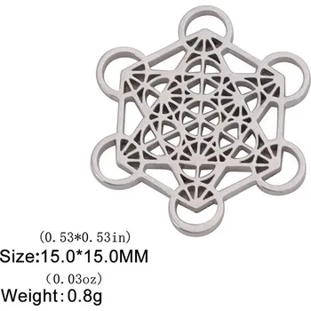 Přívěsek Archanděl metatron ocelový přívěsek | Ochranný amulet, ezoterický šperk - Styl C ocelová barva