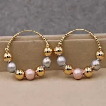 Nestandardní parfém Kruhové náušnice pro ženy s koulemi | Módní šperky pro ženy, dárky pro ženy