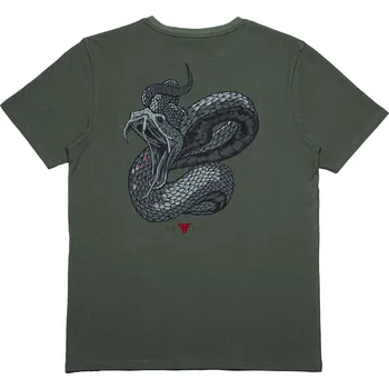Pánské tričko FALLEN triko - Serpent Skin Tee Olive Black (OLIVE BLACK)