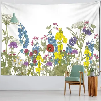 Tapiserie s přírodním motivem | rostlinná dekorace | moderní tapiserie - gt836-4 , Rozměr 230 x 150 cm