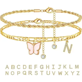 Náramek Dámský letní náramek s písmenkem | dámské šperky, náramek s iniciálem - N