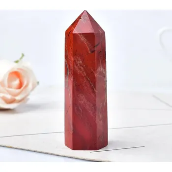 Sběratelství Přírodní červený jaspisový obelisk | Krystal, pyramida - Přírodní červený jaspis , 50-60 mm