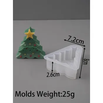 Forma na odlévání Silikonová forma na svíčky, mýdla a dekorace | vánoční forma, silikonová forma s vánočními motivy - 004