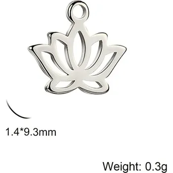 Přívěsek Lotus amulet z oceli pro harmonii | Ocelový přívěsek, Chakra amulet - Barva oceli B