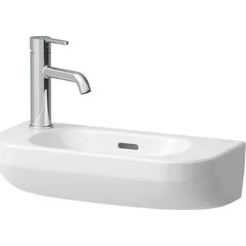 Umyvadlo Laufen Lua umývátko 50x23 cm, otvor pro baterii vlevo, s přepadem, LCC, bílá