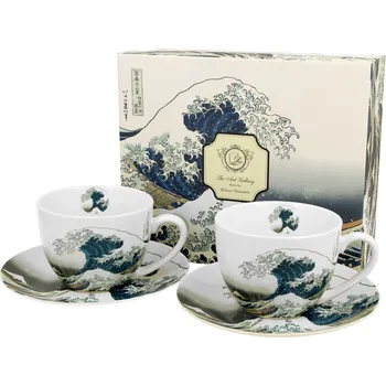 Šálek Duo The great wave by Hokusai porcelán 280 ml 2 ks