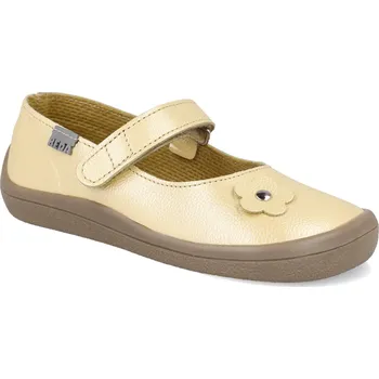 Dívčí baleríny Barefoot baleríny Beda - Gold shine žluté Velikost: 35