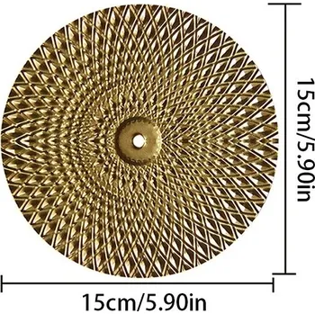 Kovová dekorace na zeď ve zlatém designu - 01-S