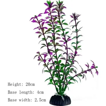 Dekorace do akvária Umělé rostliny do akvária pro dekoraci | akvarijní dekorace | vodní tráva - fialová