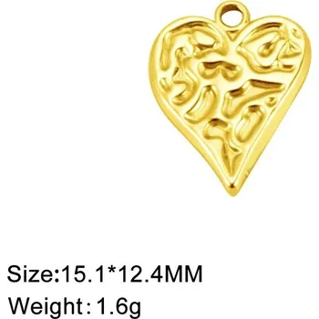 Přívěsek Přívěsek srdce ocelový diy | šperk - Styl 7 Gold