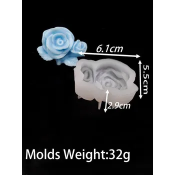 Forma na pečení Silikonová forma s 3D motivem květin | silikonová forma | forma na mýdlo, svíčky i pečení - 10