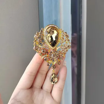 Brož Retro brož štrasová | brož, módní doplněk - XZ336