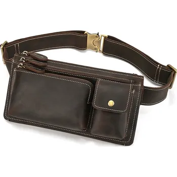 Ledvinka Pánská ledvinka s kapsami Barva (Varianta): Tmavě hnědá