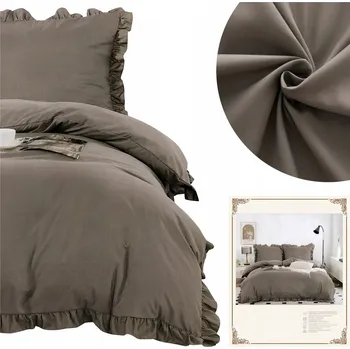 Povlečení Povlečení souprava 160x200 3 Č. saténová s volánky Elegantní Nicola 03