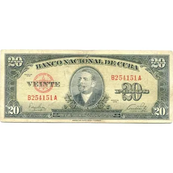 KUBA. 20 pesos 1949. Pi. 80a.