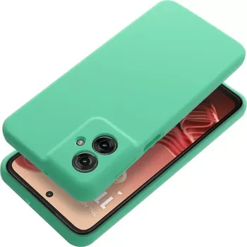 Pouzdro na mobilní telefon Silikonové pouzdro Silicone 2mm – Motorola G55 5G, mentolové (Silikonové pouzdro Silicone 2mm – mentolové s mikrofibrovou výstelkou pro Motorola Moto G55 5G)