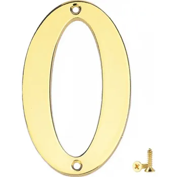 Domovní cedule Kovová čísla domu | čísla na dům | domovní čísla - 7x5 cm , Zlato 0