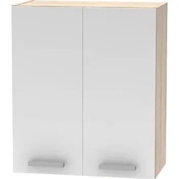 Obývací stěna Horní skříňka 2DV, dub sonoma / bílá, NOPL-007-OH