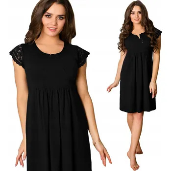 Dámská noční košile NOČNÍ NOČNÍ PRÁDLO FORMOMMY NA KOJENÍ ZIPY, ČERNÉ XXL