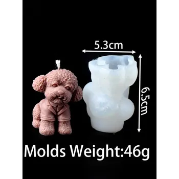 Nádoba na pečení Silikonová forma s motivem psa | dekorace pes, odlévací forma, forma na svíčky a dekorace pes - 07