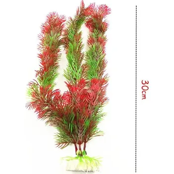 Dekorace do akvária Umělé rostliny do akvária vodní dekorace | akvarijní dekorace | rostliny do akvária - 30 cm velké červené