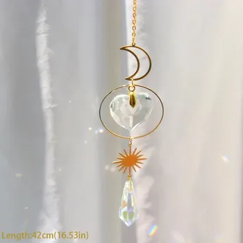 Lapač světla se skleněnými krystaly do okna | dekorace okna, závěsná dekorace - J26