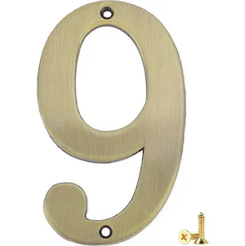 Domovní cedule Kovová čísla domu | čísla na dům | domovní čísla - 7x5 cm , Bronz 9
