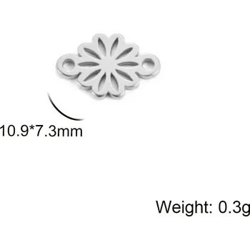 Přívěsek Skyrim ocelový květinový přívěsek boho | komponent na šperky 5 ks - Barva D oceli