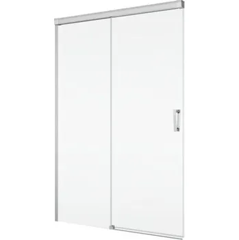 RONAL Cadura CAS2, jednodílné posuvné dveře, pevný díl vpravo, šířka 1821 mm, výška 2000 mm, aluchrom, sklo čiré