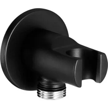 Sprchová hadice Jika Mio Style Připojení sprchové hadice 1/2“ s držákem ruční sprchy, černá mat