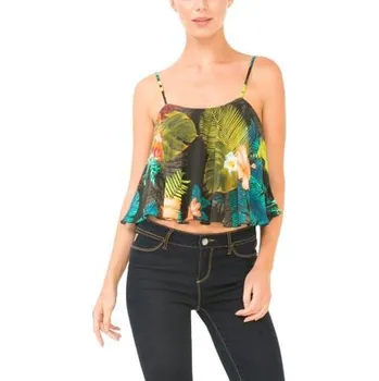 Dámské oblečení Plážový top Desigual Madrid negro velikost S