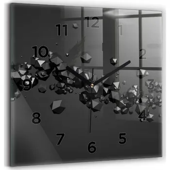 Hodiny Nástěnné hodiny Wallfluent černé 30 cm