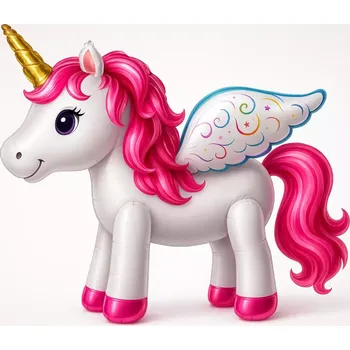 Balónek Fóliový Balónek Jednorožec 55x55cm