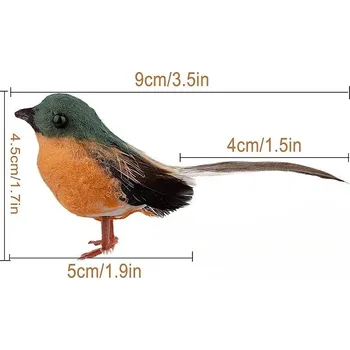 Zahradní dekorace Umělý ptáček do zahrady | zahradní dekorace, venkovní ozdoba - Robin Bird-Styl nohy