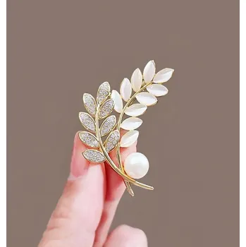 Brož Dámská ozdobná květinová brož | dámská brož, štrasová brož - XZ179