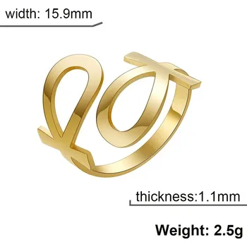 Prsten Egyptský nastavitelný prsten Ankh | ocelový šperk - Zlatá barva