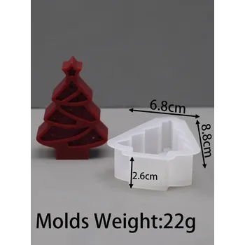 Forma na odlévání Silikonová forma na svíčky, mýdla a dekorace | vánoční forma, silikonová forma s vánočními motivy - 006