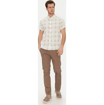 Pánské oblečení INDICODE Košile Haiko 20-529 Béžová Slim Fit XL