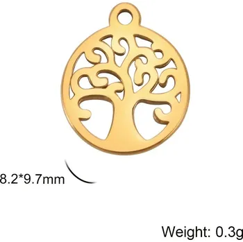 Přívěsek Přívěsek na krk | šperk 5 ks - Stromové zlato