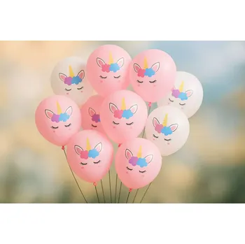 Balónek Latexové Balónky s Jednorožcem 10 ks, 30cm