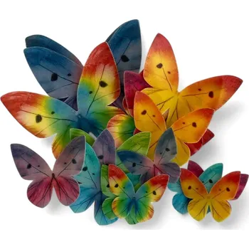 Čokoláda Hospodyňkám.cz Barevní motýli z jedlého papíru, sada 17ks