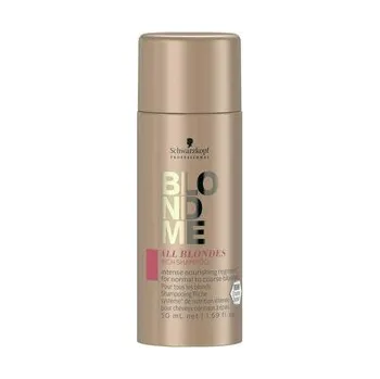 Šampon Schwarzkopf Professional BlondME All Blondes Rich Shampoo šampon pro normální a silné blond vlasy 50 ml, EXP. 07/2025