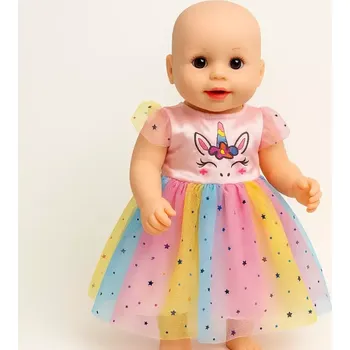 Doplněk pro panenku Duhové šatičky pro panenku o velikosti 43cm