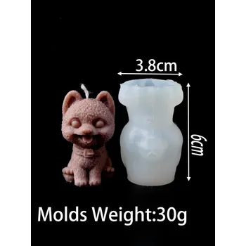 Nádoba na pečení Silikonová forma s motivem psa | dekorace pes, odlévací forma, forma na svíčky a dekorace pes - 06