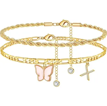 Náramek Dámský letní náramek s písmenkem | dámské šperky, náramek s iniciálem - X