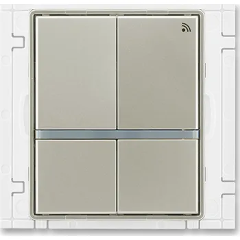 Stavebniny Vysílač RF signálu, nástěnný, dvojnásobný (čtyřtlačítkový) ABB Time, Time Arbo 3299E-A11908 32 starostříbrná