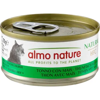 Krmivo pro kočku 12x70g Almo Nature HFC Natural - tuňák a kukuřice
