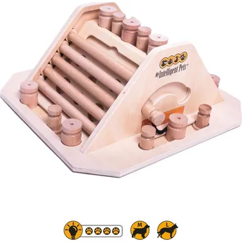 Hračka pro kočku My intelligent pets Dřevěný hlavolam Pyramid